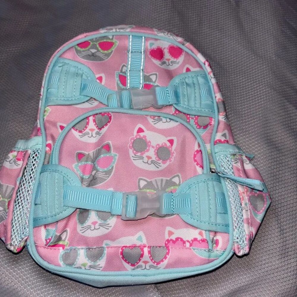 Pottery Barn Kids MacKenzie mini pre-k pink cat backpack